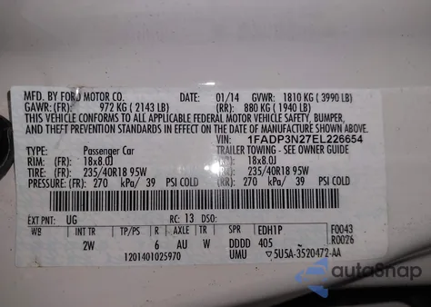2014 Ford Focus Titanium from USA, damaged, VIN 1FADP3N27EL226654